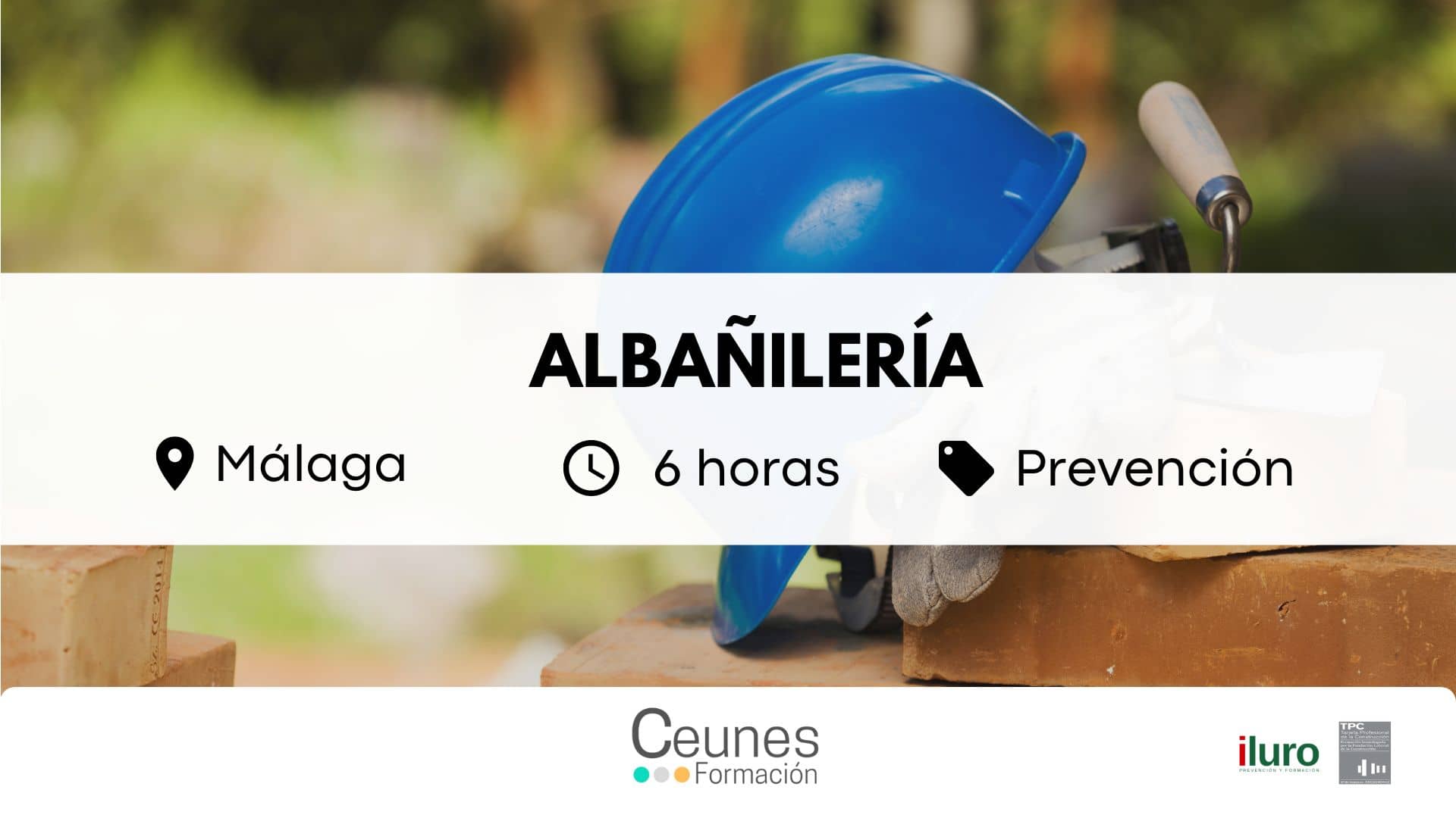 Curso de albañilería 6 horas