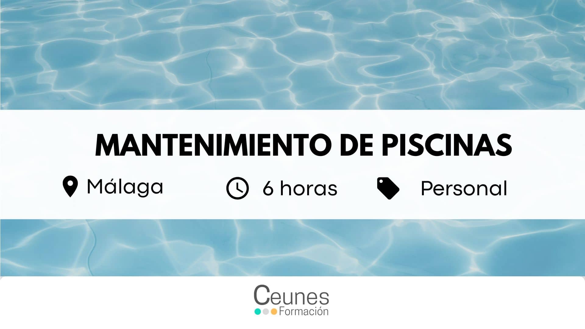 Curso de mantenimiento de piscinas